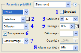 optimisation d'une image PNG-8 avec Photoshop pour le Web